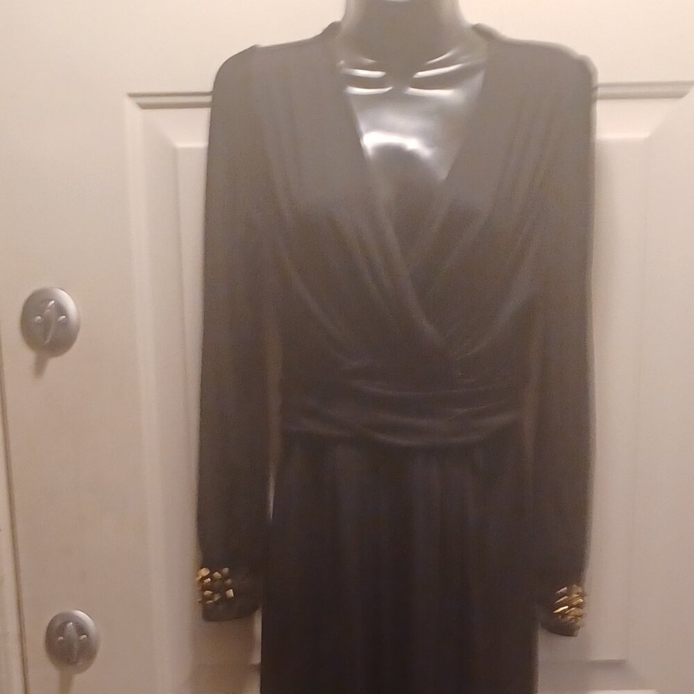 Women's Black and Gold Playsuit-romper Size M